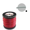 Linha Nylon Quadrada Vermelha 3,3mm Rolo 180m - Mundi