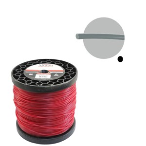Linha Nylon Redonda Vermelha 1,6mm Rolo 860m - Mundi