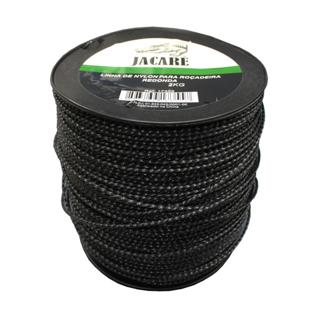 Linha Nylon Twist (Torcida) Preta 3,0mm Rolo 380m Jacaré - Mundi Linha Nylon Twist (Torcida) Preta 3,0mm Rolo 380m Jacaré - Mundi