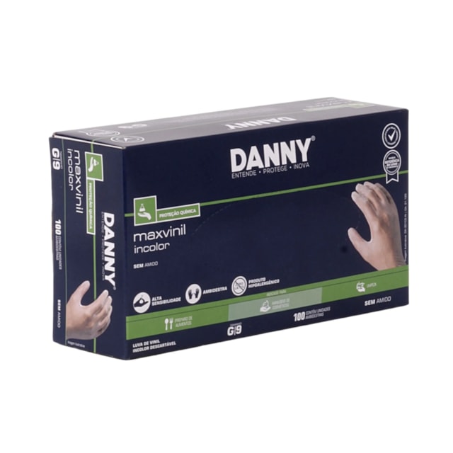 Luva Látex para Procedimento EXG 100 Unidades - Danny