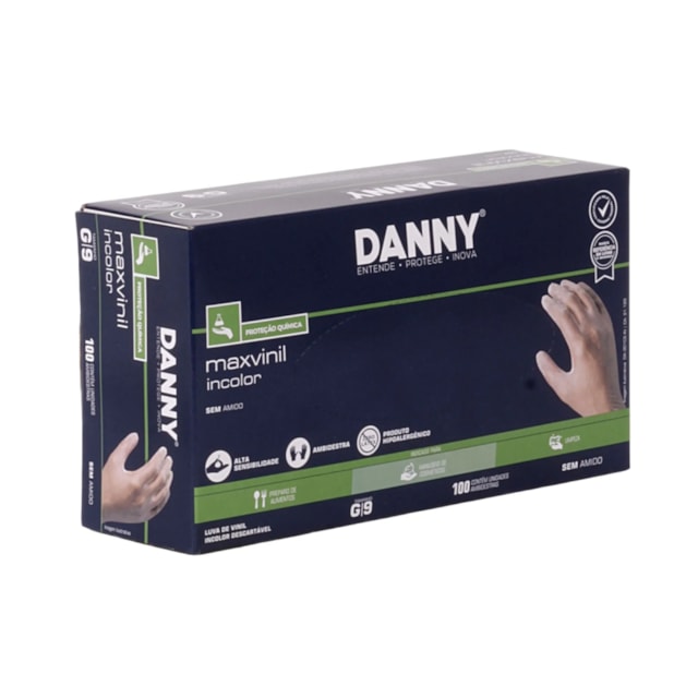 Luva Látex para Procedimento Tam. M 100 Unidades - Danny Luva Látex para Procedimento Tam. M 100 Unidades - Danny