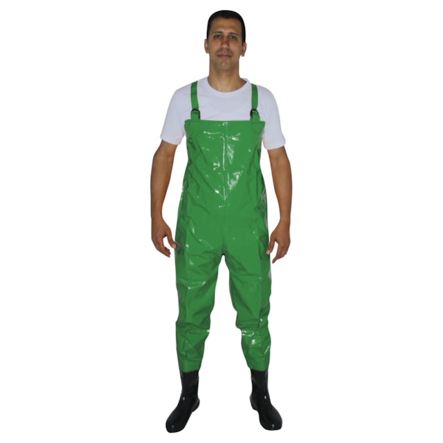 Macacão Jardineira Saneamento com Bota Acoplada - Brascamp Macacão Jardineira Saneamento com Bota Acoplada - Brascamp