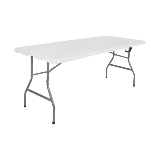 Mesa Dobrável Branca Linha Natura 180X74X74CM Mesa Dobrável Branca Linha Natura 180X74X74CM