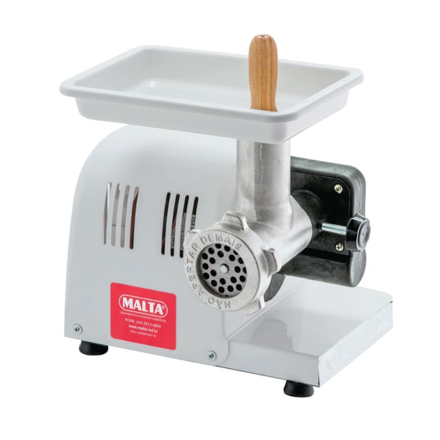 Moedor de Carne Elétrico Boca 5 Branco - Malta Moedor de Carne Elétrico Boca 5 Branco - Malta