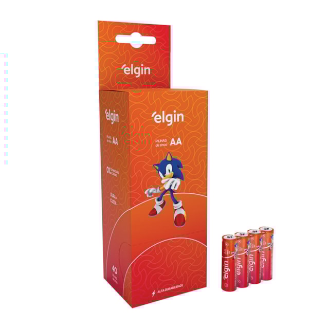 Pilha AA Zinco 40 unidades - Elgin Pilha AA Zinco 40 unidades - Elgin