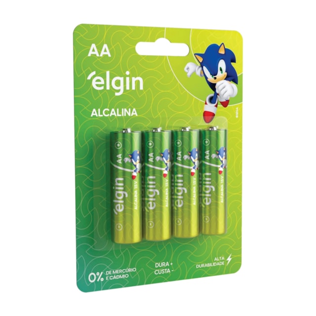 Pilha Alcalina Elgin AA 4 Unidades - Elgin