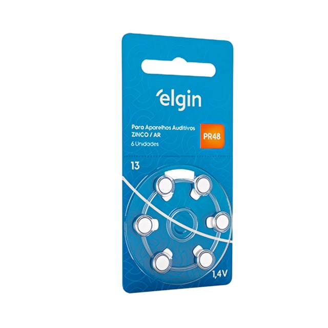 Pilha Auditiva Zinco PR48 13 6 Unidades - Elgin Pilha Auditiva Zinco PR48 13 6 Unidades - Elgin