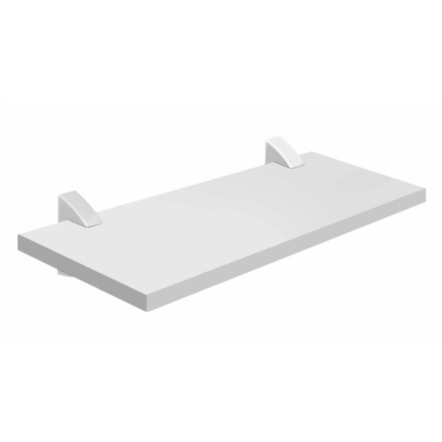 Prateleira Reta Lisa MDP Branca com Suporte 20x100cm - Prat-K Prateleira Reta Lisa MDP Branca com Suporte 20x100cm - Prat-K