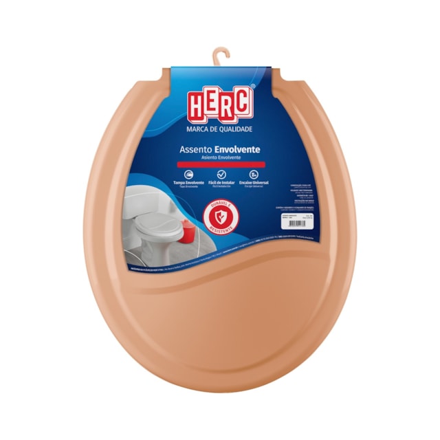 Tampa de Vaso Sanitário Caramelo Envolvente - Herc Tampa de Vaso Sanitário Caramelo Envolvente - Herc