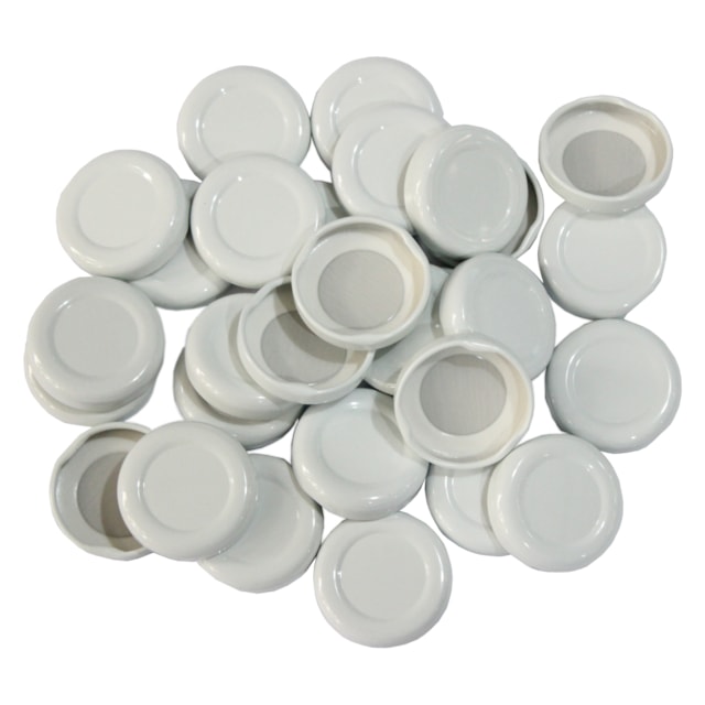 Tampa Metálica 38mm Branca C/ 100un - Rojek Tampa Metálica 38mm Branca C/ 100un - Rojek