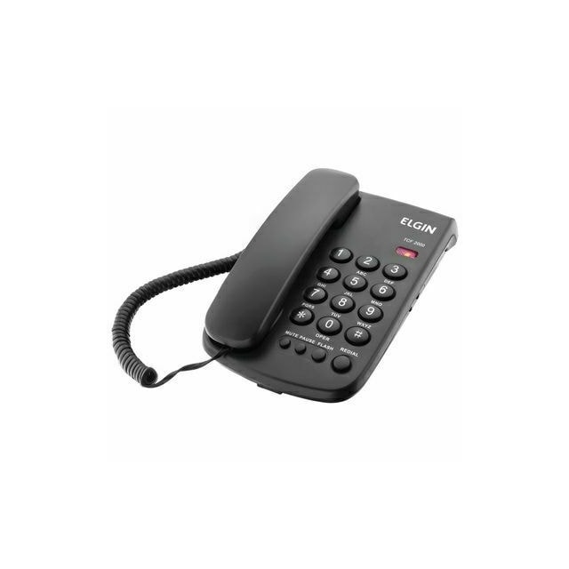 Telefone com Fio Preto - Elgin