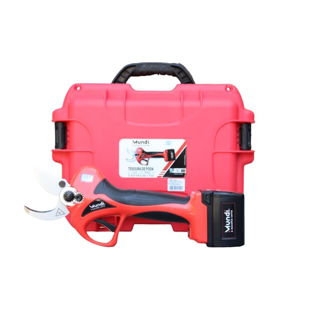 Tesoura de Poda à Bateria de ION-LITIO 25,2V 2,6ah/4,0ah MD40S - Mundi Tesoura de Poda à Bateria de ION-LITIO 25,2V 2,6ah/4,0ah MD40S - Mundi