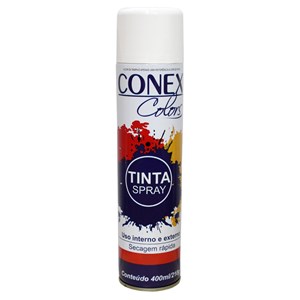 Tinta Spray Branco Brilhante 400ml 6 Unidades - Conex Colors