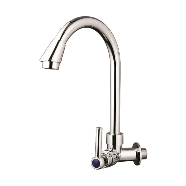 Torneira Cozinha Plástica Cromada Parede ZF51 - Acqua Life