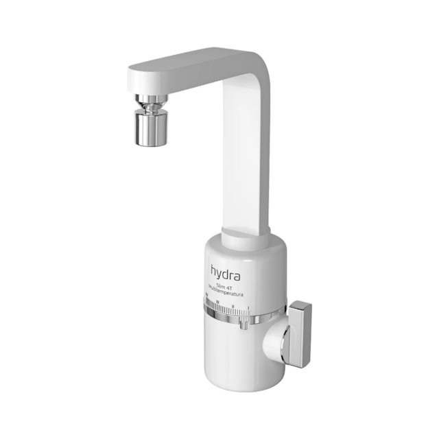 Torneira Multitemperatura Slim 4T Bancada Branca - Hydra Torneira Multitemperatura Slim 4T Bancada Branca - Hydra