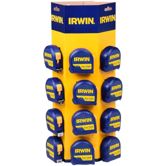 Trena Standard 5m Conjunto Expositor com 12 Trenas - Irwin Trena Standard 5m Conjunto Expositor com 12 Trenas - Irwin