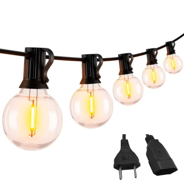 Varal 10 Lâmpadas LED Amarelas 10W 5 Metros - Empalux Varal 10 Lâmpadas LED Amarelas 10W 5 Metros - Empalux